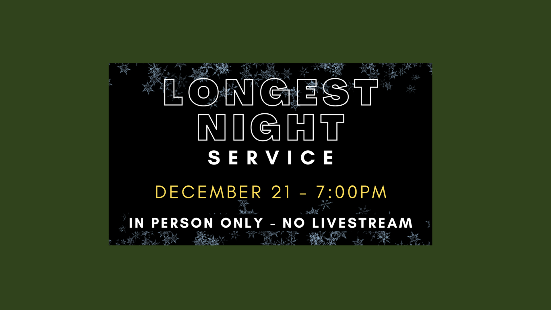 The Longest Night Service