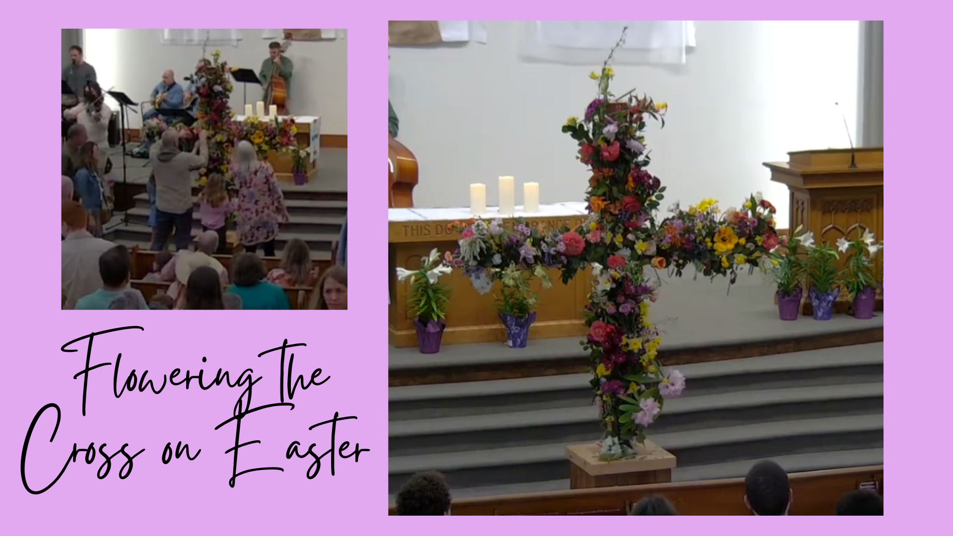 Trinity "Flowers" the Cross on Easter Sunday!