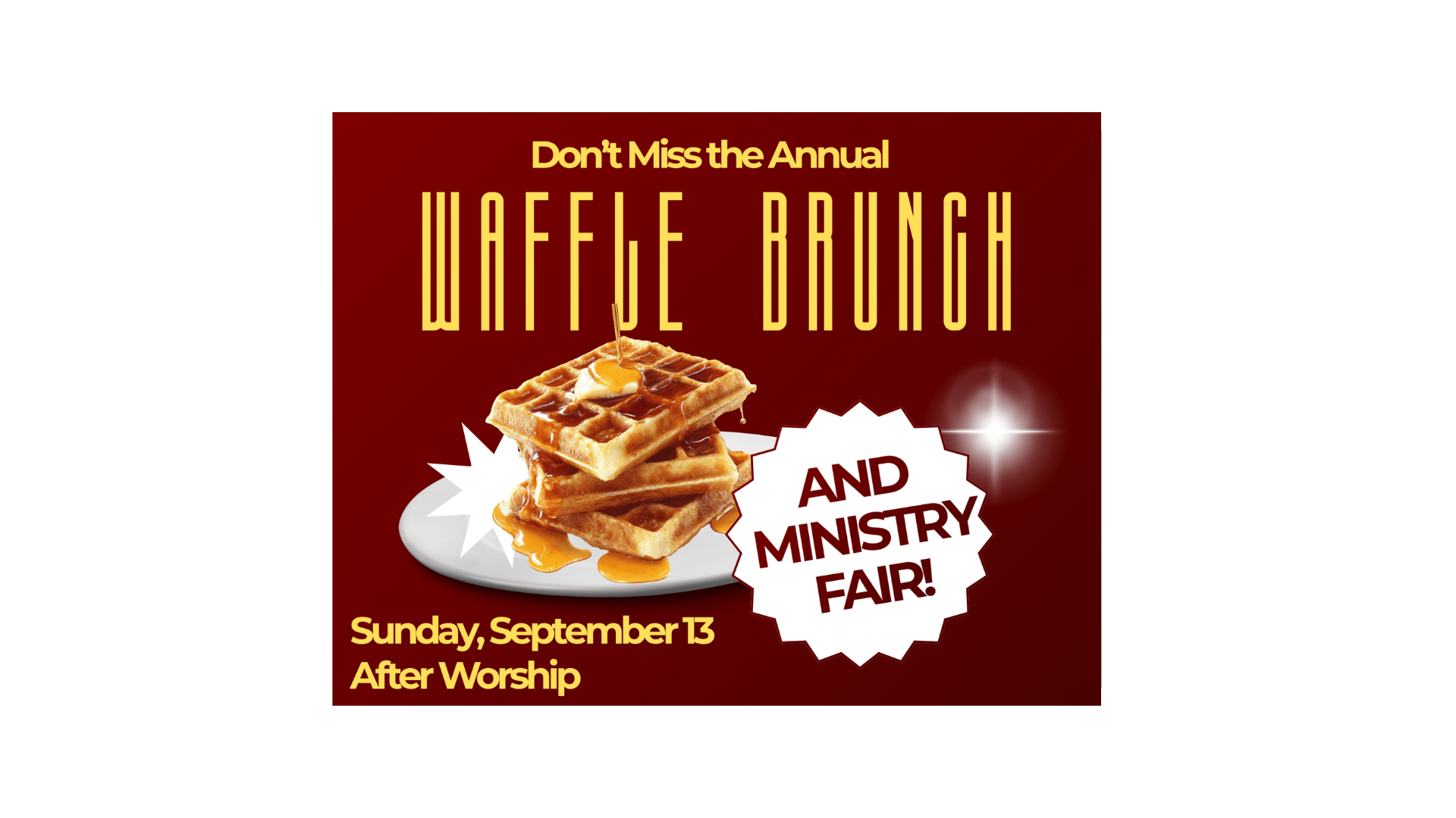Annual Waffle Brunch and Ministry Fair