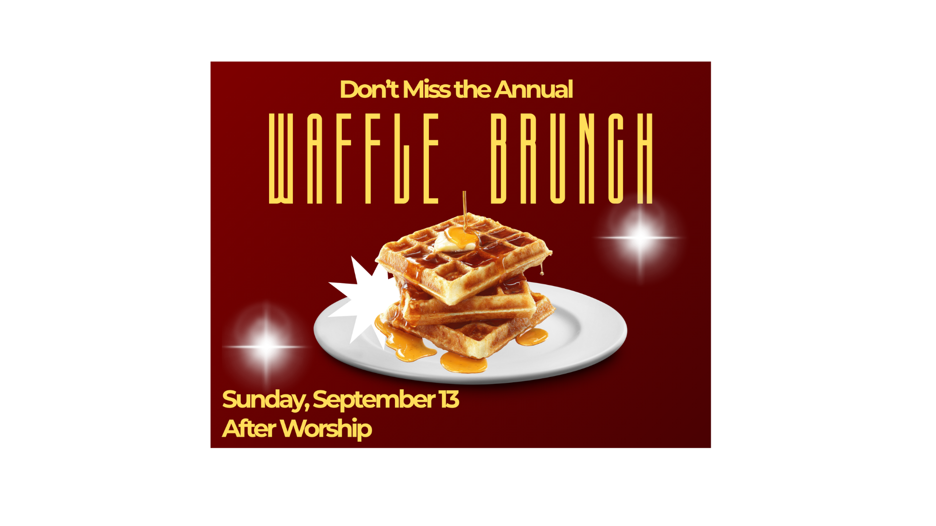 Annual Waffle Brunch Hosted by our Youth