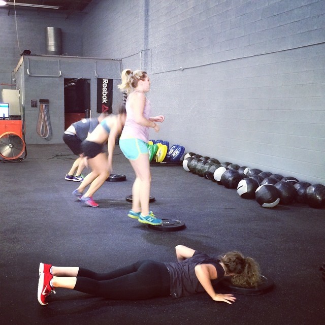 Monday's EMOM of wall balls and burpees
