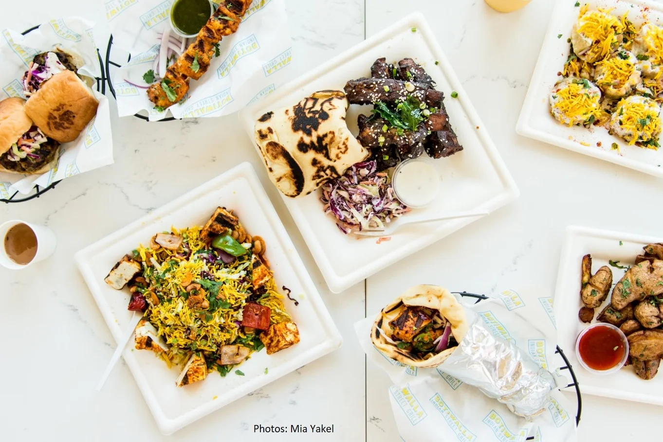 Botiwalla’s menu features grilled meats, the snacks known as chaat, and other Indian street food.