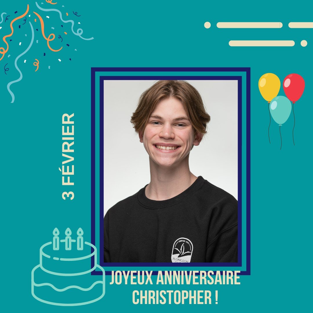 🎊🎉 ANNIVERSAIRE 🎊🎉C&eacute;l&eacute;brons aujourd'hui l'anniversaire de Christopher Booler! 🎈 Bonne f&ecirc;te Chris ! 🥳 

@pointeclairediving