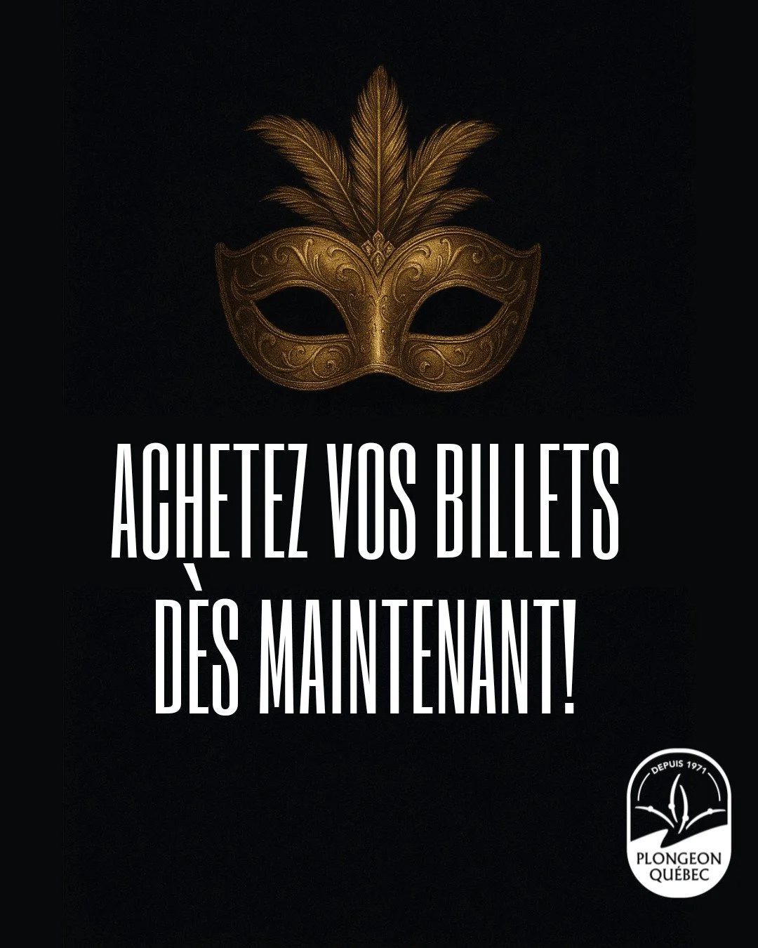 ✨ CONGR&Egrave;S &amp; GALA PLONGEON QU&Eacute;BEC 2025 ✨ 

RAPPEL - Plongeon Qu&eacute;bec est tr&egrave;s heureux de vous convier &agrave; sa journ&eacute;e annuelle de rassemblement qui se tiendra le samedi 1er novembre 2025 &agrave; la Maison du 