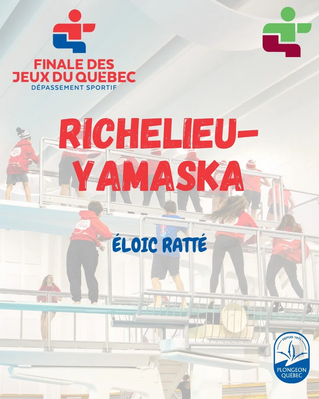 ⭐ En route vers Blainville 2026 &ndash; Plongeon

La r&eacute;gion de Richelieu-Yamaska sera fi&egrave;rement repr&eacute;sent&eacute;e en plongeon lors des Jeux du Qu&eacute;bec 2026 &agrave; Blainville, en mars prochain 💙

Voici l'athl&egrave;te q