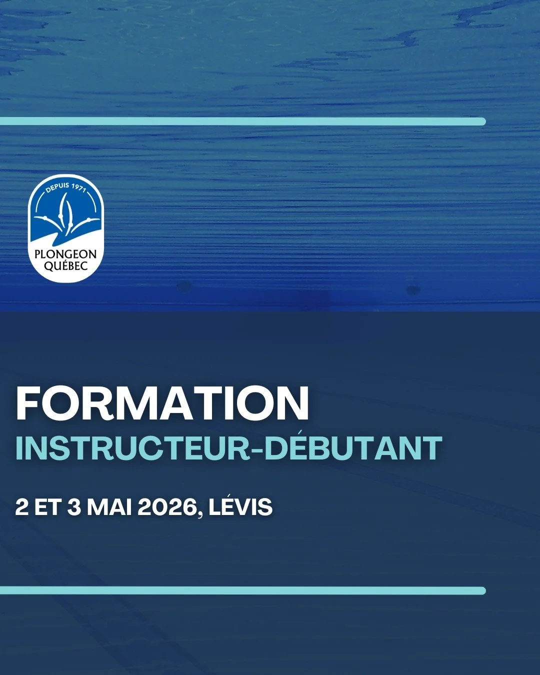 FORMATION INSTRUCTEUR-D&Eacute;BUTANT &Agrave; VENIR! 📣

Il nous fait plaisir de vous annoncer la tenue de la prochaine formation Instructeur-D&eacute;butant, qui se d&eacute;roulera les 2 et 3 mai prochain !

Ne tardez pas &agrave; vous inscrire, l