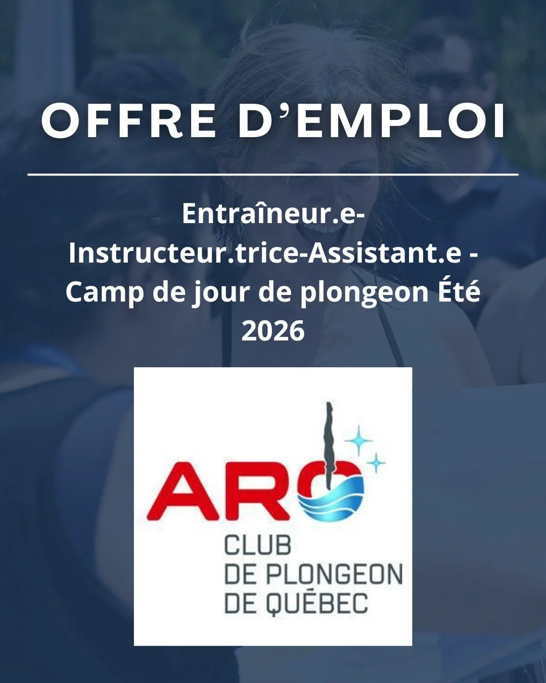 Offre d&rsquo;emploi &ndash; &Eacute;t&eacute; 2026🌞

Tu cherches un emploi actif, stimulant et rempli de plaisir cet &eacute;t&eacute;? 

@aro_plongeon  est &agrave; la recherche d&rsquo;entra&icirc;neur&middot;e&middot;s, instructeur&middot;trice&