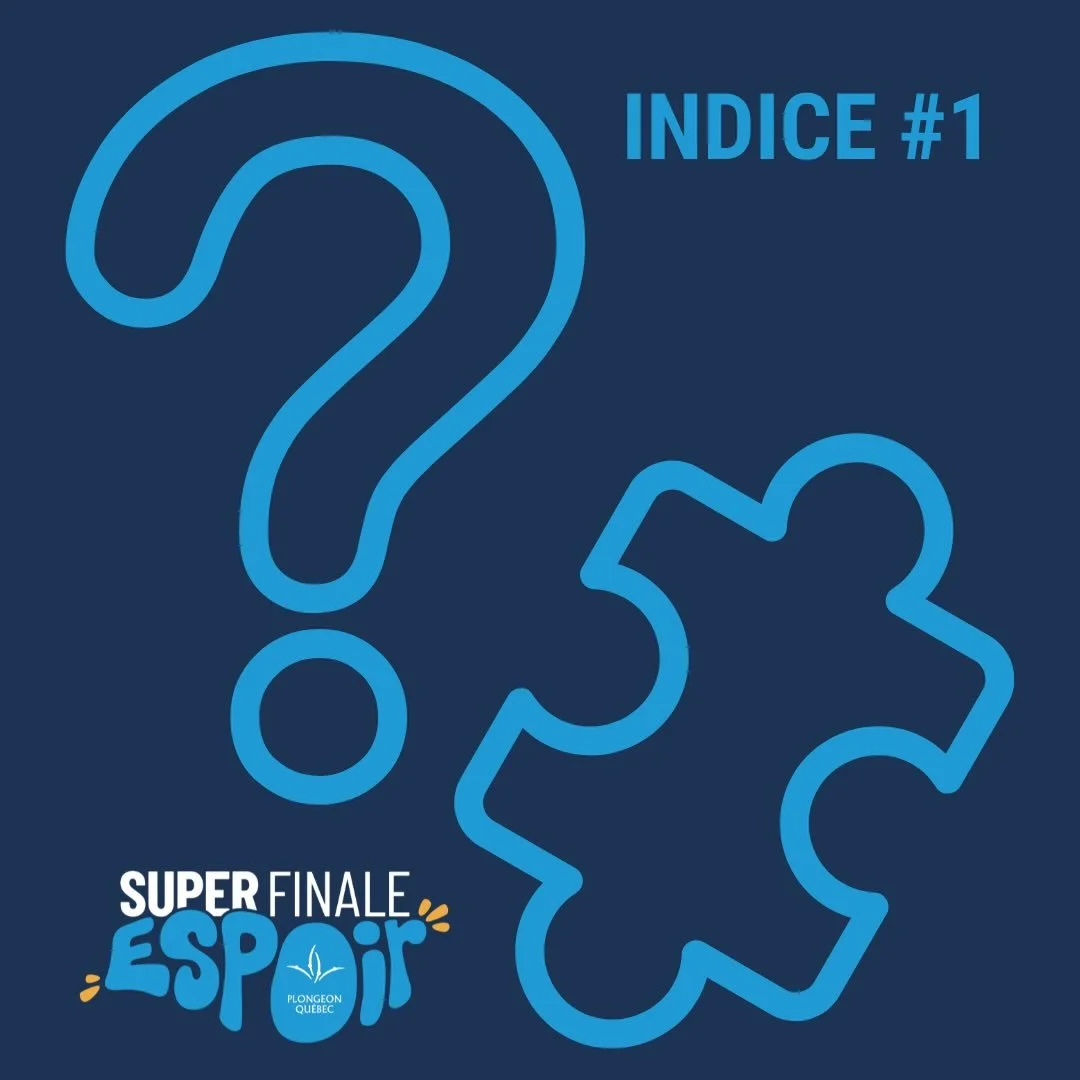 Le moment tant attendu est de retour!⏰
&nbsp;
Il est maintenant temps de deviner la couleur officielle de la Super Finale Espoir‼️
&nbsp;
Sur les pages Facebook et Instagram de Plongeon Qu&eacute;bec, un indice sera d&eacute;voil&eacute; chaque semai