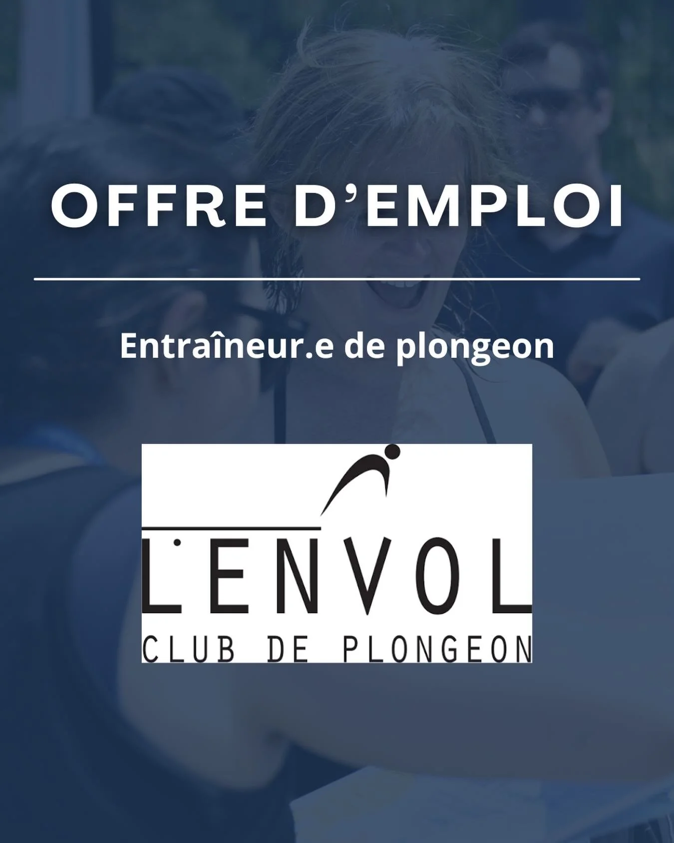 @plongeonlenvol est &agrave; la recherche de son ou sa prochain.e entra&icirc;neur.e de plongeon! 🚨

Tu es passionn&eacute;.e par le d&eacute;veloppement des athl&egrave;tes et tu souhaites contribuer &agrave; la croissance d&rsquo;un club dynamique
