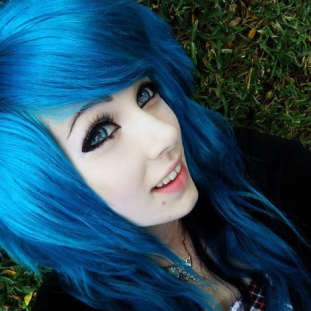 Blue Hair Emo Busty Teens
