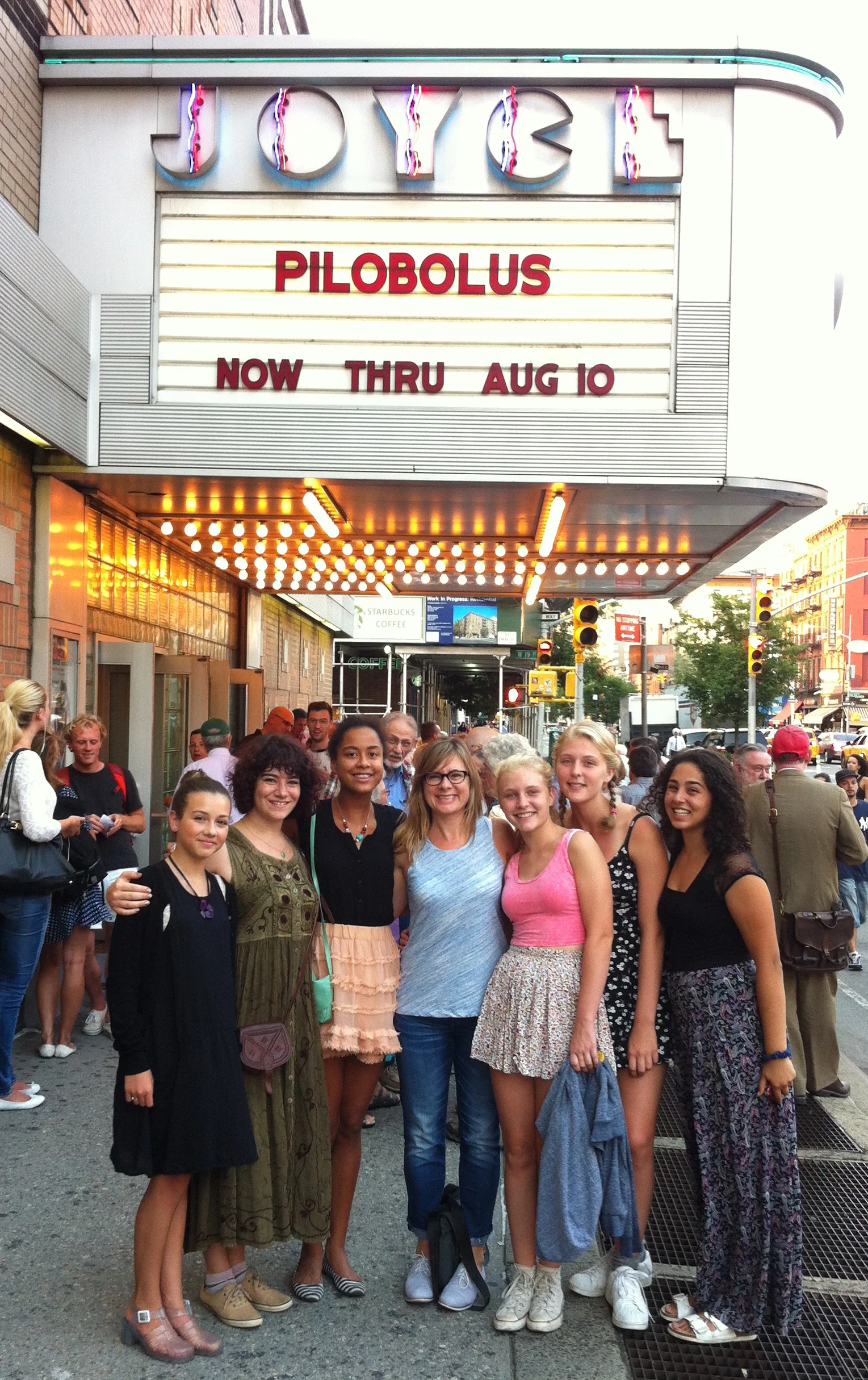 Tori with fellow e.g.dance students at one of our performance field trips - this one to see Pilobolus perform at the Joyce.