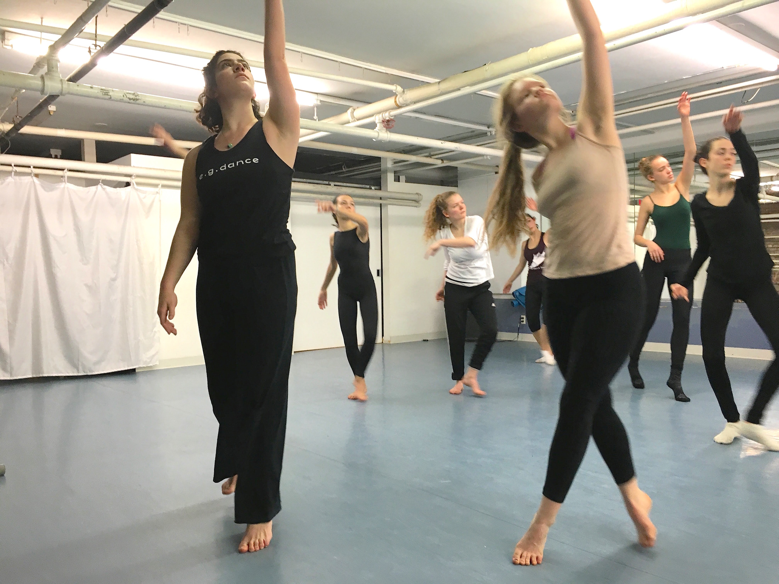 Zoe and Katie in Teen Modern Class (Winter 2016)