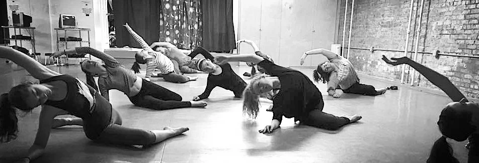 Claire (blonde ponytail dangling) in Erin's dance class in 2016.