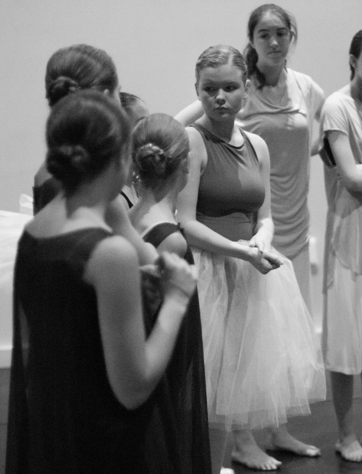 Claire getting notes after a run-through of performance in May 2017. Photo by Ebbe Sweet Photography.