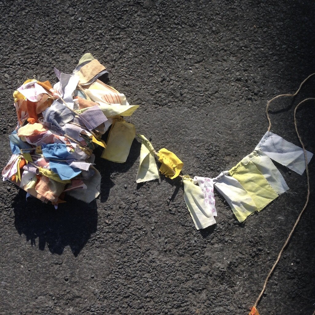 Line of local colour produced with multiple community groups, Bradford Festival 2018