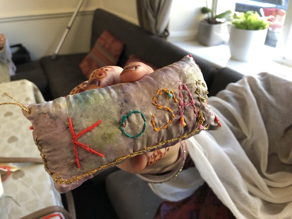 Community textile session with Roshni Ghar project Keighley, 2019