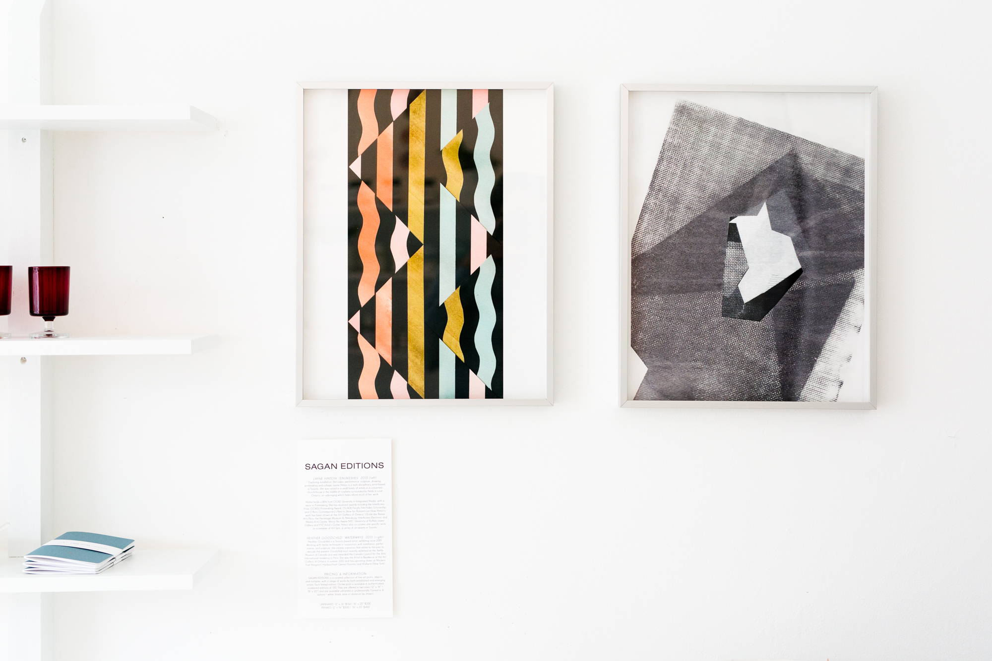 Waterways, 2015 by Heather Goodchild and (En)Meshes, 2015 by Layne Hinton