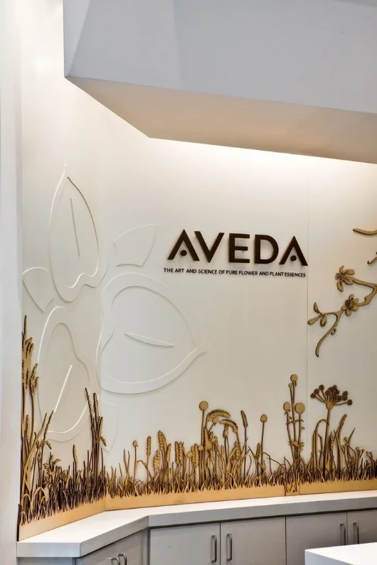 Aveda feature wall