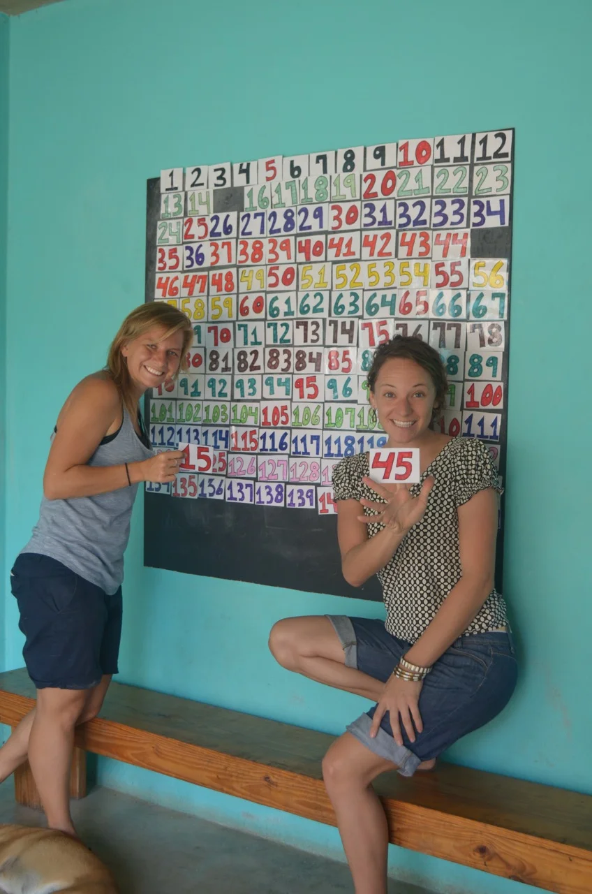 Jenn and Amy kick off the number fundraiser. Circa 2014. 
