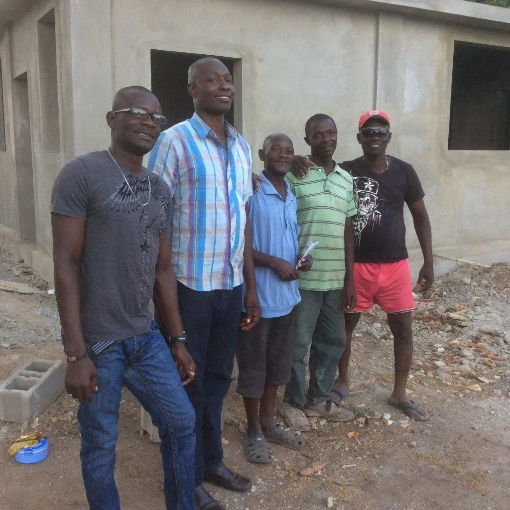 Joseph, Herode, Ama, Joslin, and Verdieu - our full-time staff members after another long day at the site