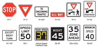 Regulatory Traffic Signs