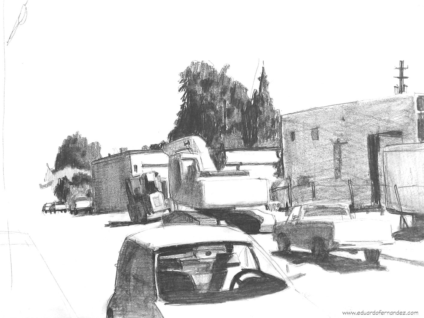 002-My Street - Field Study, pencil, 9%22x12%22.JPG