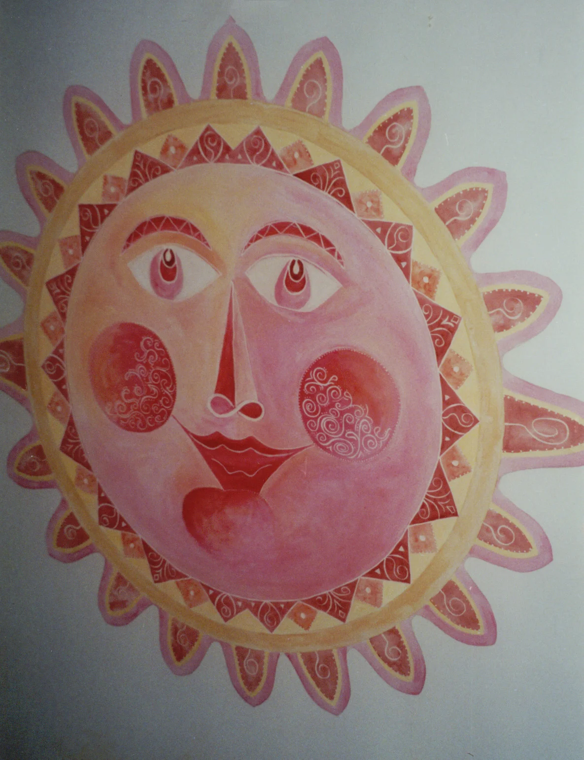 Mural for ceiling, painted on canvas