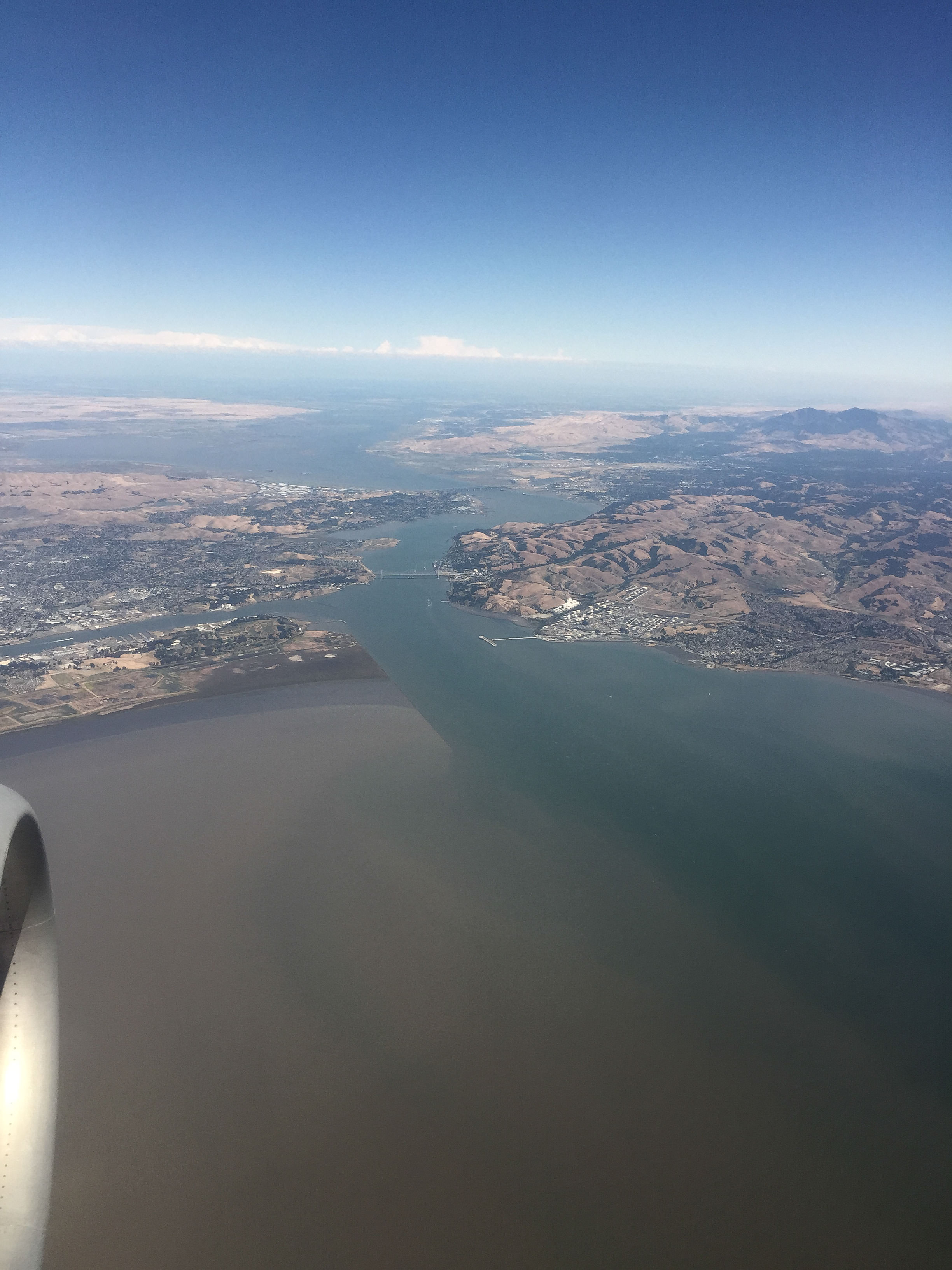 Carquinez Strait (Southwest flight PDX to OAK)