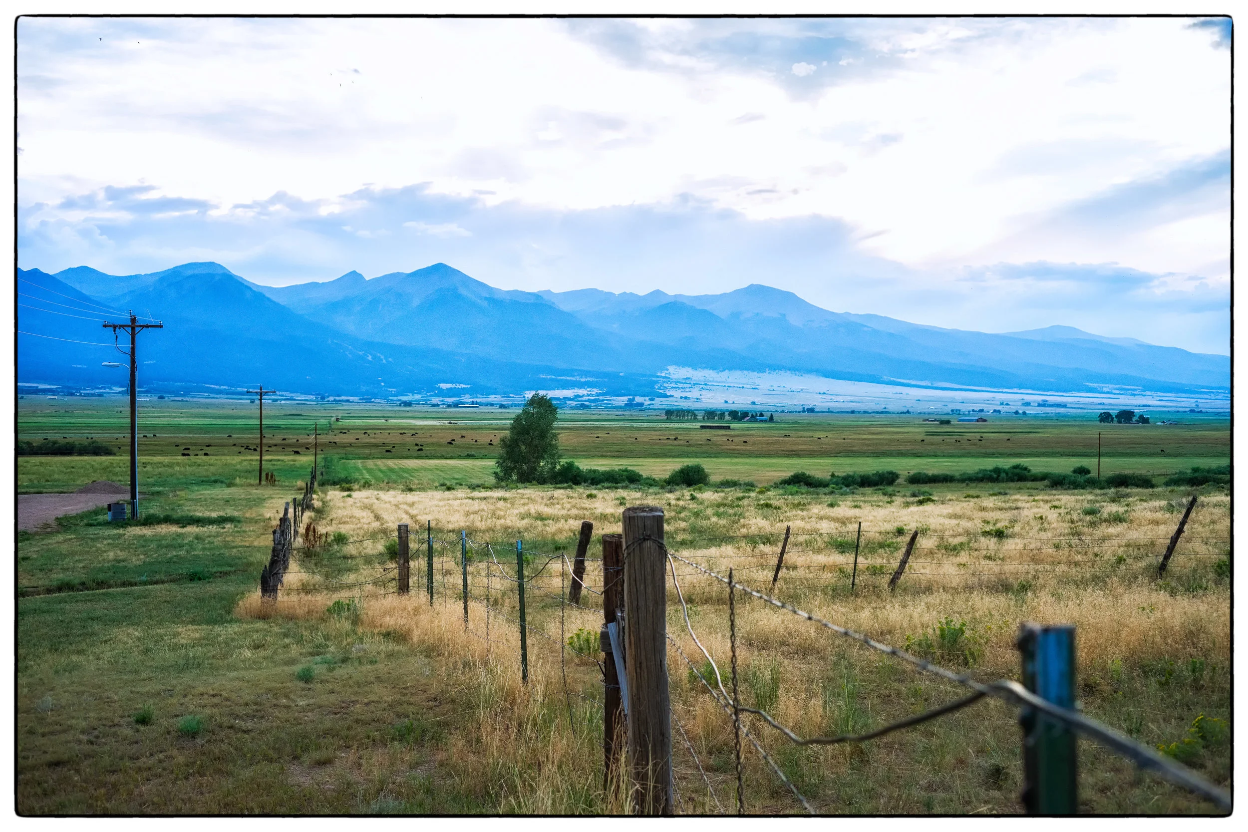 Valley with Blue Mountains