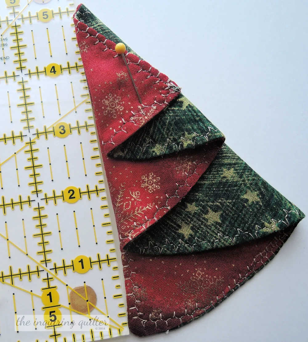 Day Seven: Folded Fabric Christmas Tree Ornament โ The Inquiring Quilter