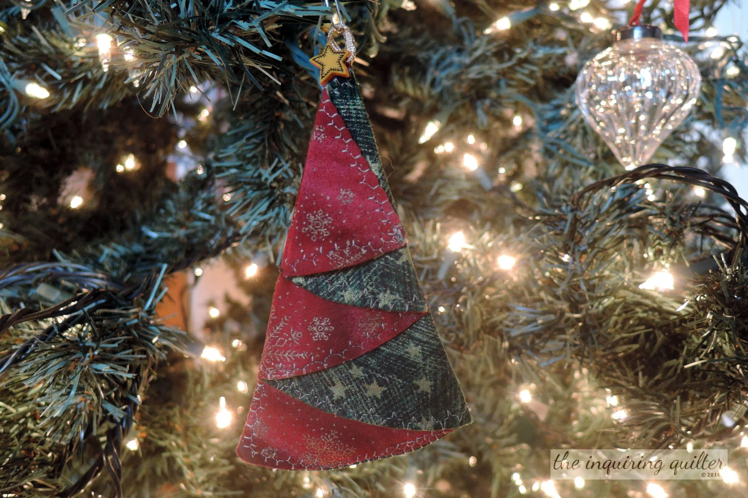 Folded Fabric Christmas Tree Ornament — The Inquiring Quilter
