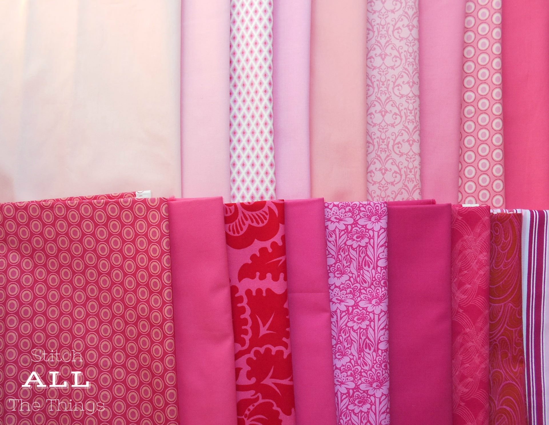 Christine's first quilt - fabric palette