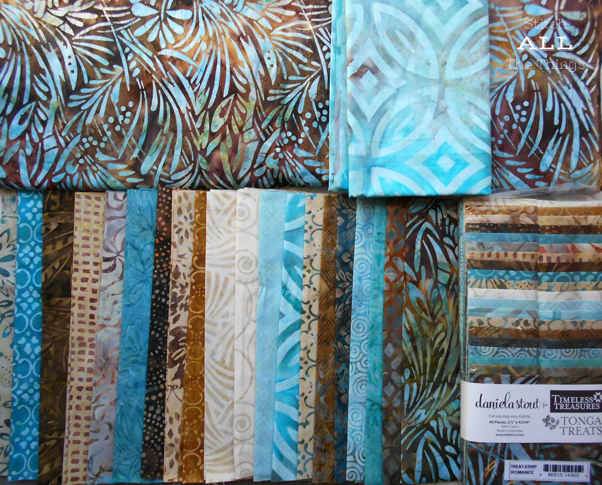 Christine's second quilt - fabric palette