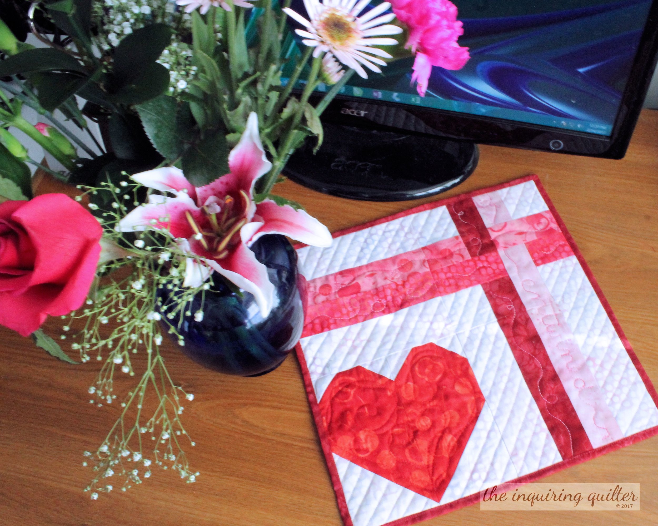 A mini quilt for Valentine's