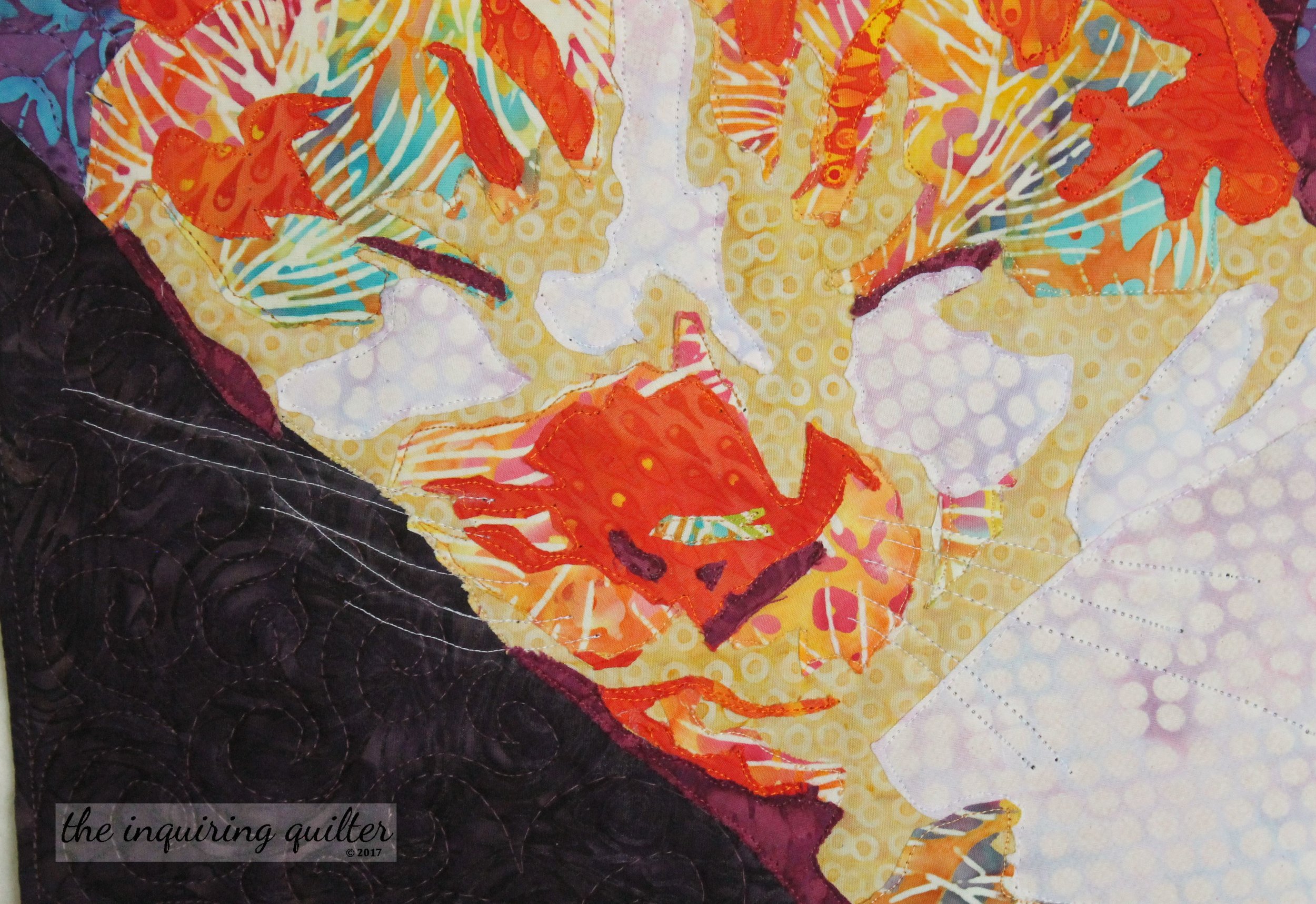 Making this art quilt helped me come to terms with the death of my sweet cat, Lucy
