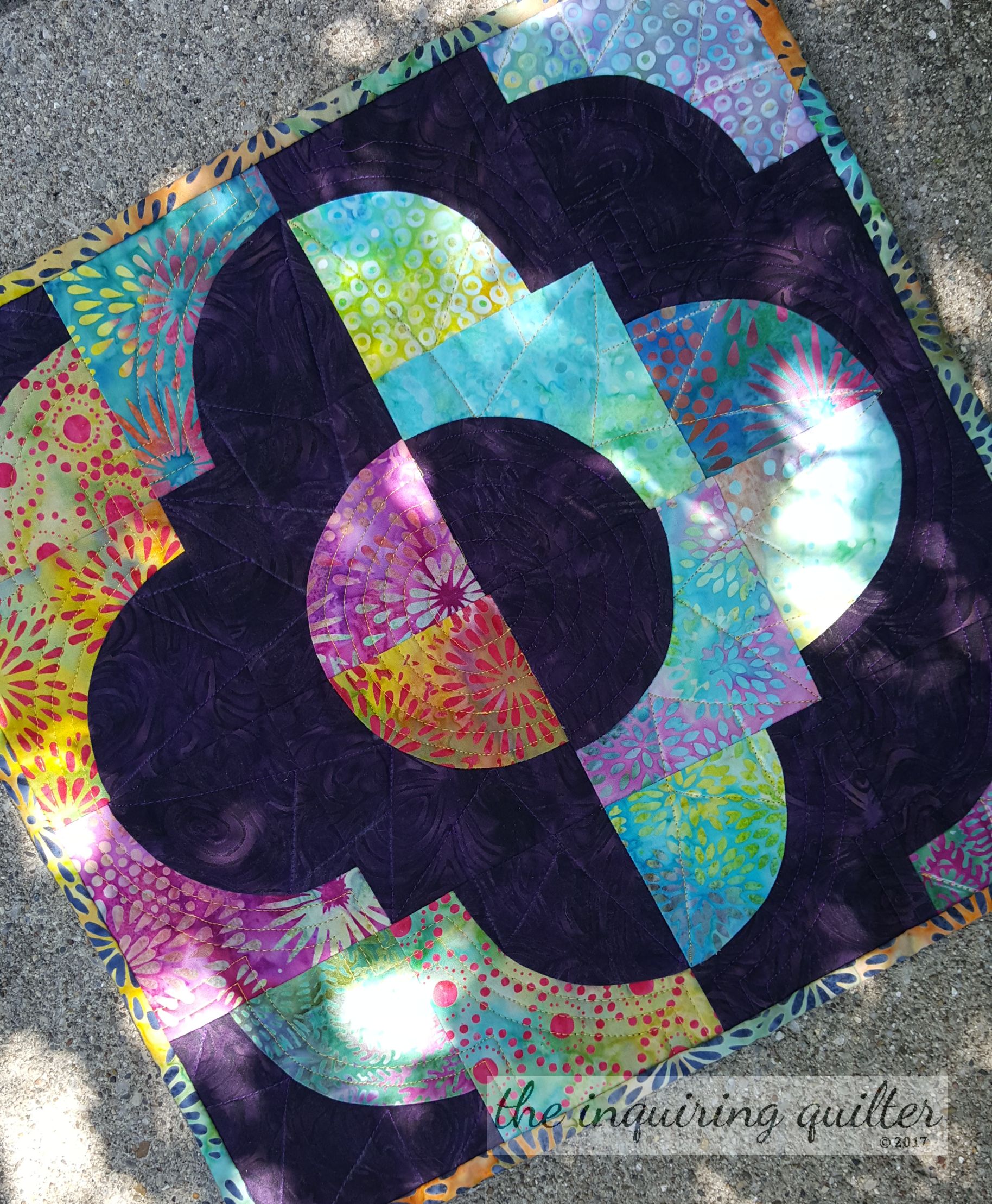 I really enjoyed the curved piecing challenge and this Sweet Nectar fabric collection
