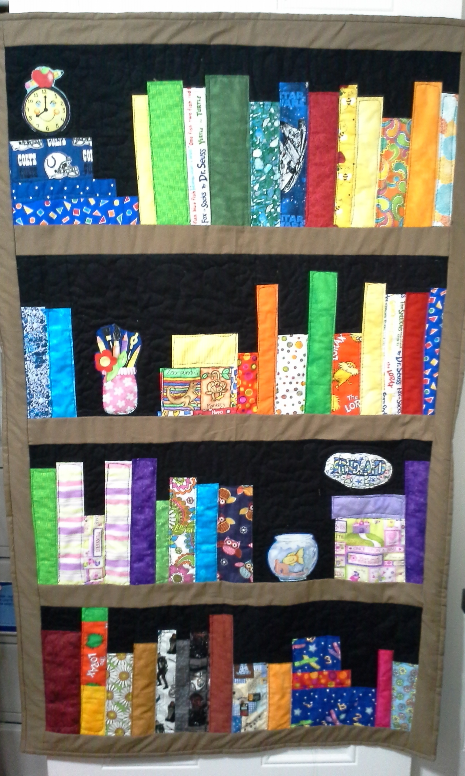 Gina's Library quilt from Week 8