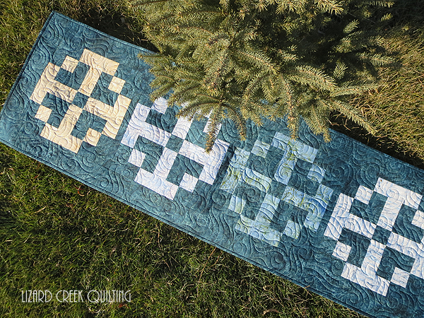 Terri's Frosty Times Four table runner from Week 46
