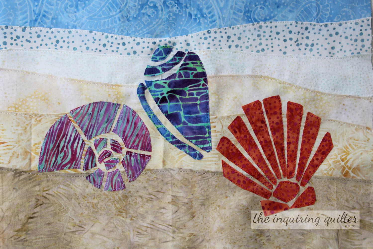 QAL By the Sea - Block 1 Seashells — The Inquiring Quilter qal-by-the-sea-block-1-seashells-the-inquiring-quilter