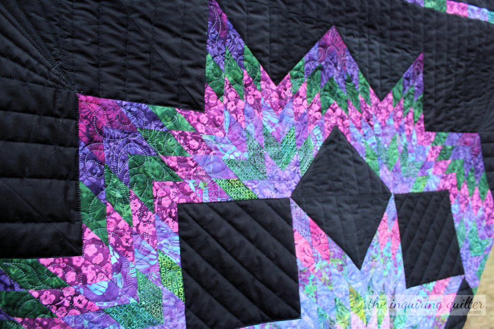 Modern Quilt Island Batik Challenge - Part 2 - Quilting The Quilt - The  Quilt Rambler's Blog