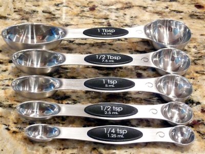 Double Measuring Spoon / 1 Teaspoon, 1 Tablespoon / 5 or 7 