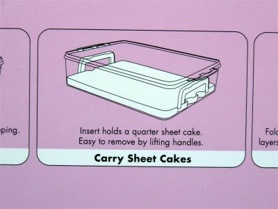 Tupperware Rectangular Sheet Cake Carrier Taker