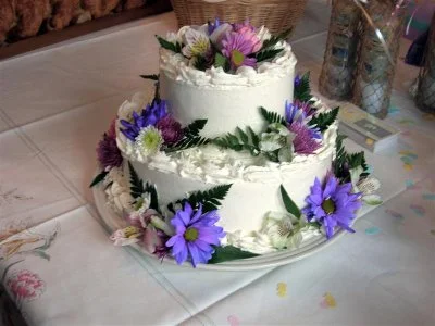 vanilla and raspberry cake