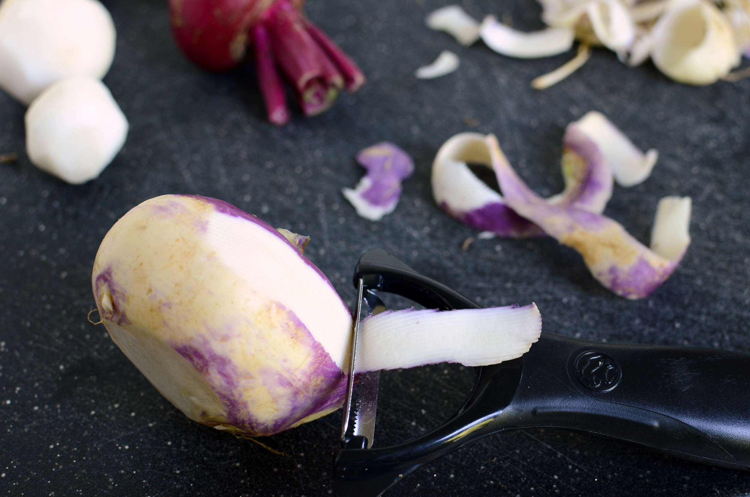 Serrated Peelers are the best peelers for tough skinned vegetables.