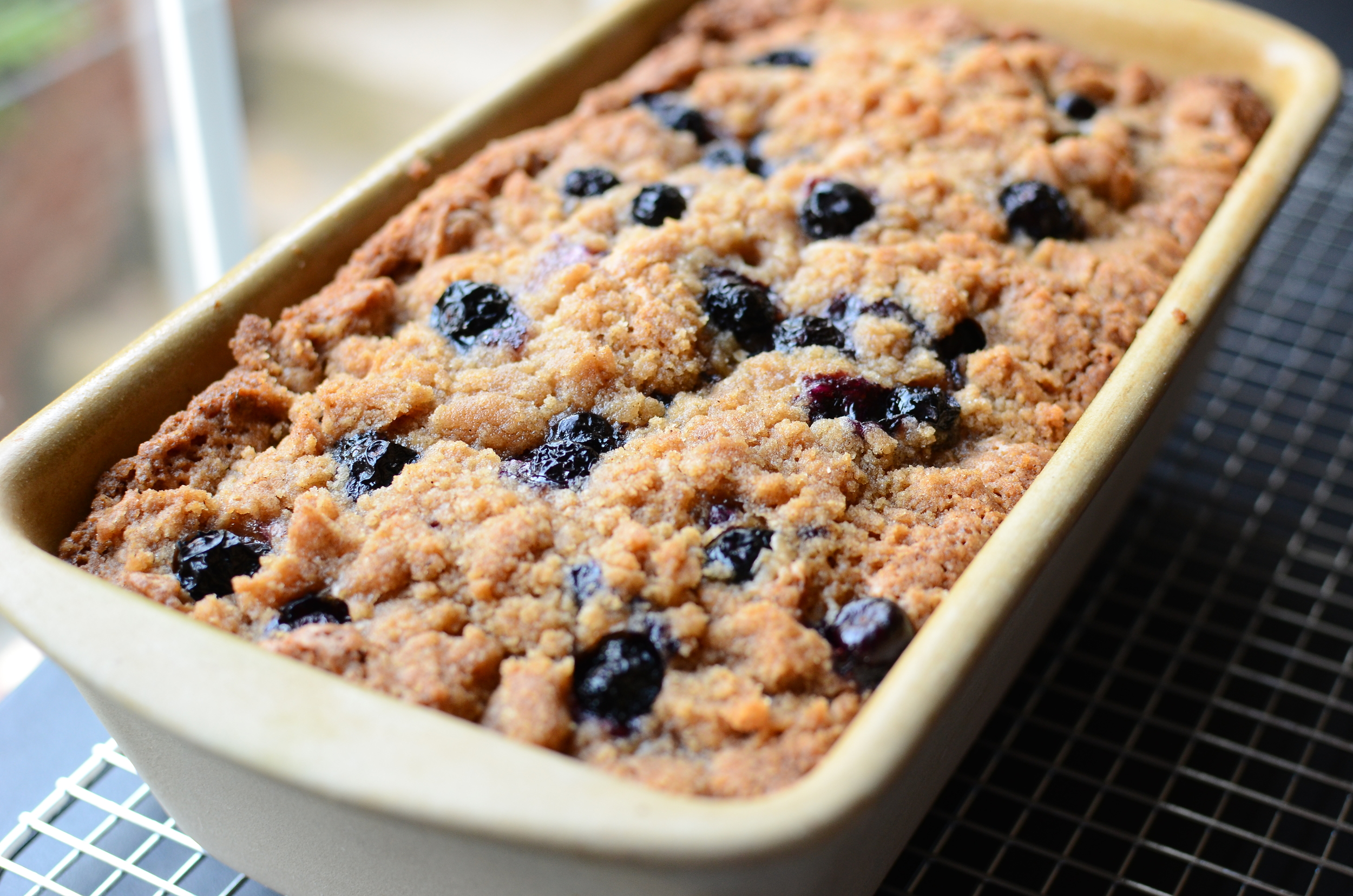 Crumb-Topped Blueberry Zucchini Bread - ButterYum