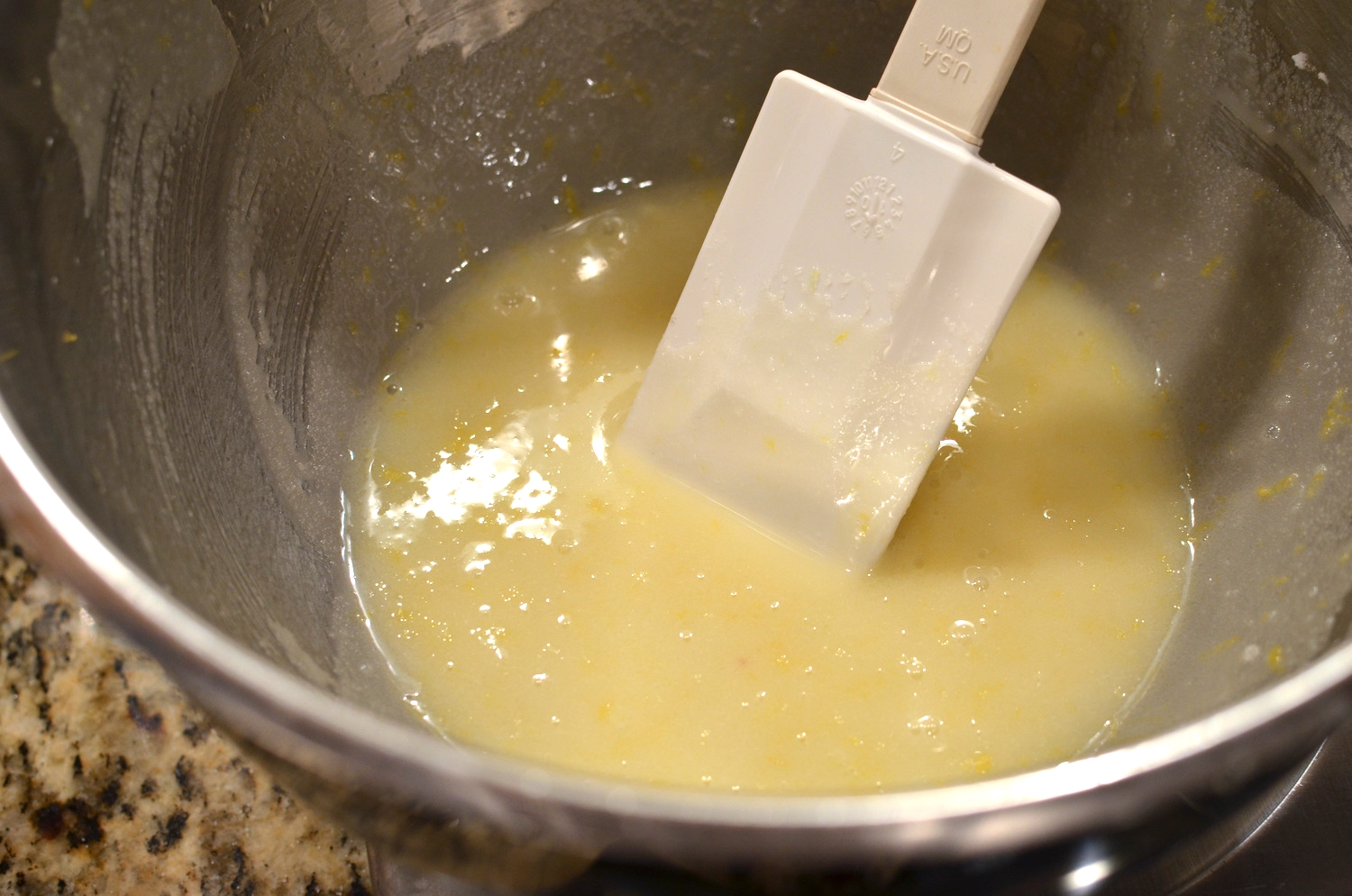 Stir everything together until the mixture is smooth and there are no lumps of cornstarch.