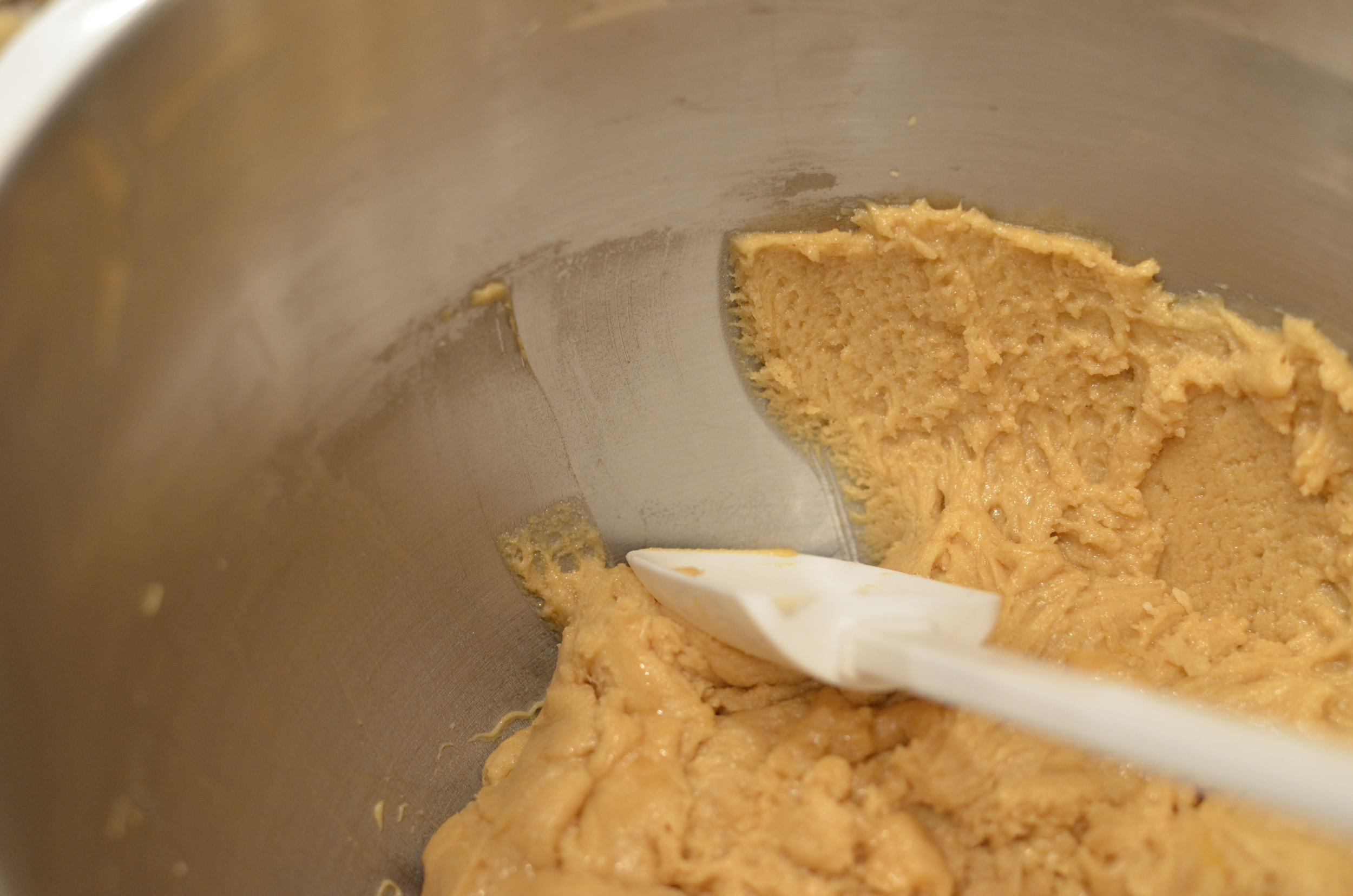 Scrape down the sides of the bowl and make sure all the ingredients have been well combined.