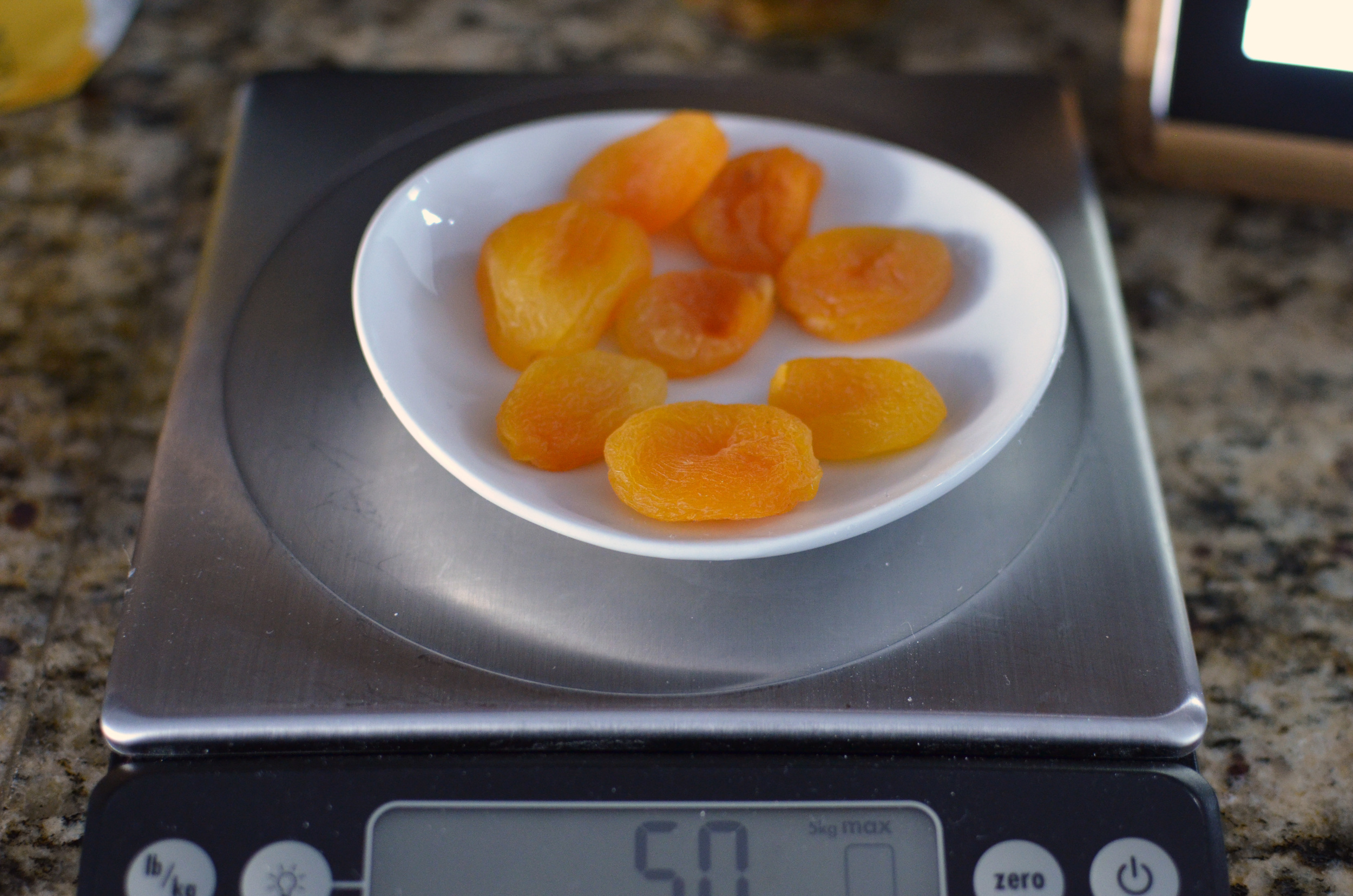 Here are the dried apricots. I'm not generally a fan of dried apricots, but I really liked them in this recipe. 