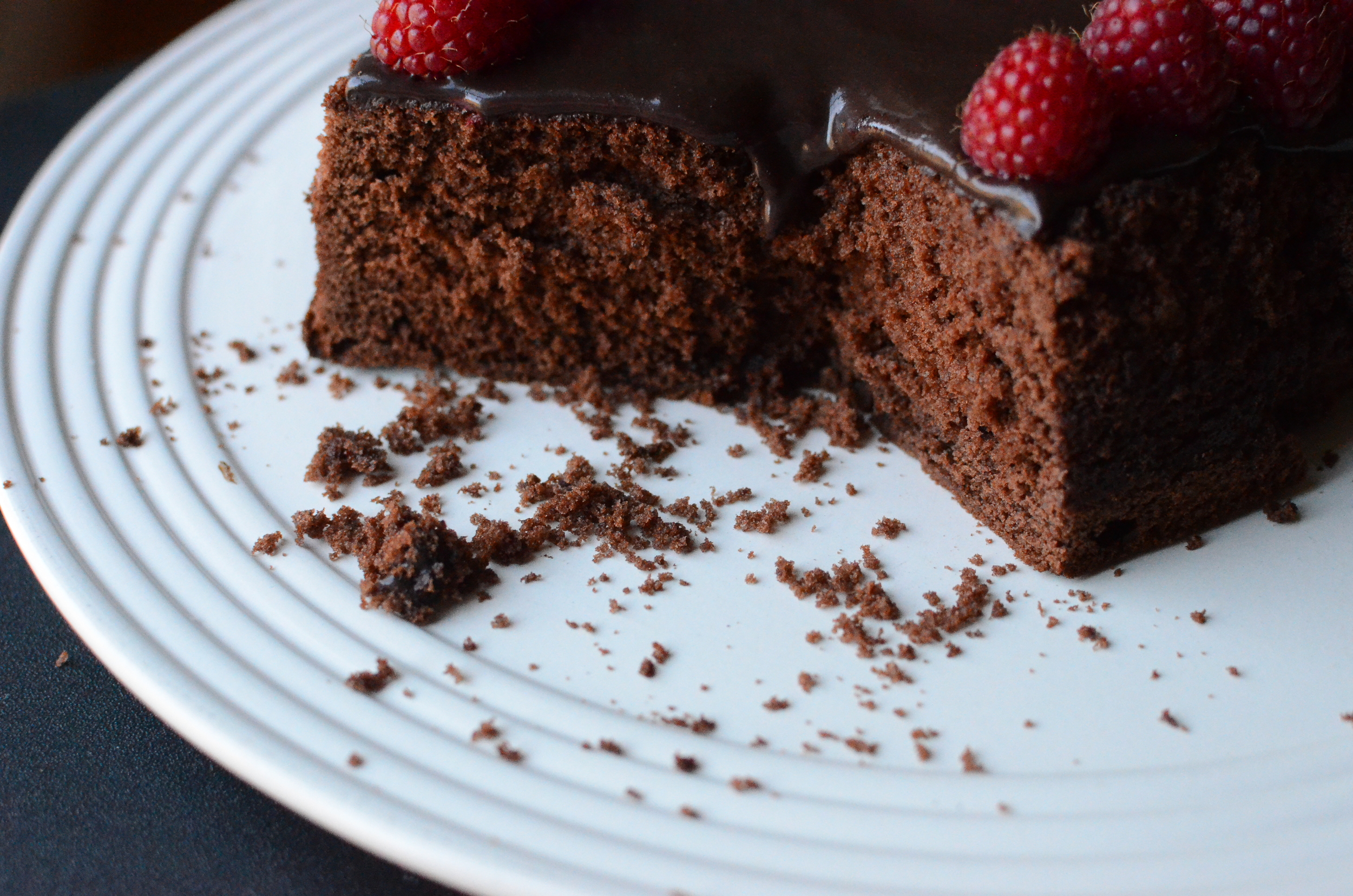 As I mentioned before, the cake was very crumbly. Since we didn't like it very much, I was left with half a cake that nobody wanted to eat. Since the cake contained so much expensive chocolate, I couldn't bring myself to just throw it away.