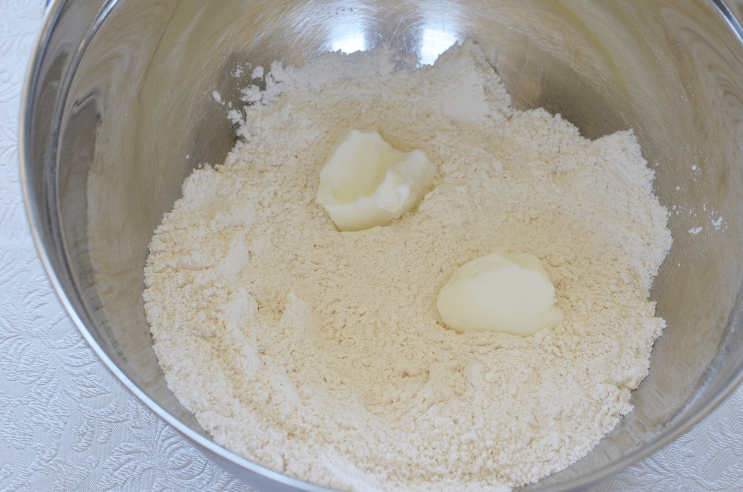 Add chilled shortening. 